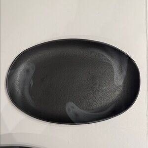 Halloween Black matte ghost oval serving dish Mesa Brasil (price for ONE )- NEW